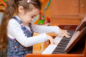 Little Girl on Piano